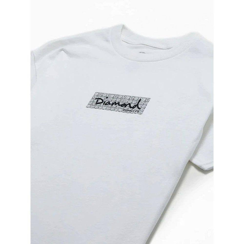 Camiseta Diamond Pave Mini Box Logo Tee Branco
