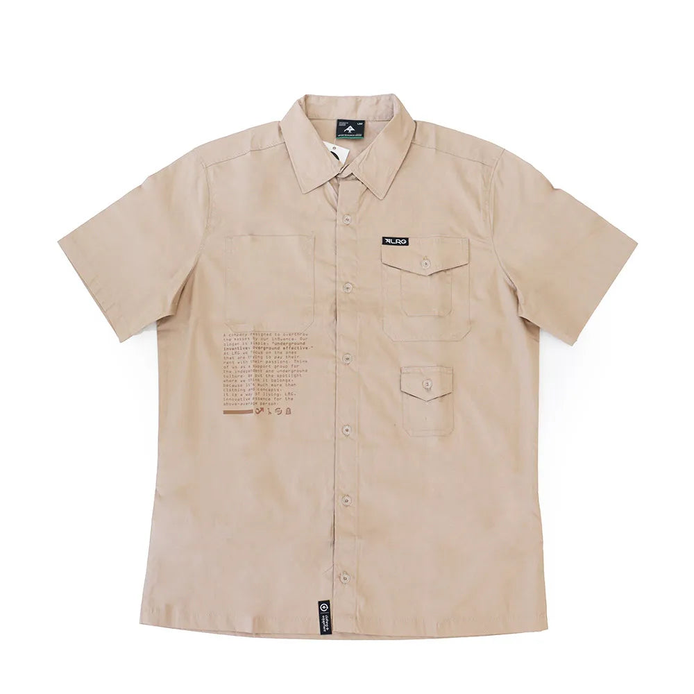Camisa LRG Botão Overthrow Woven Caqui