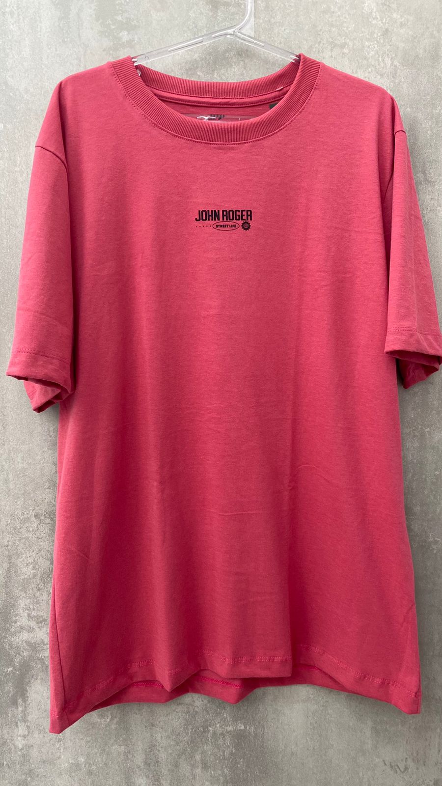 Camiseta John Roger Pizza Guy Rosa