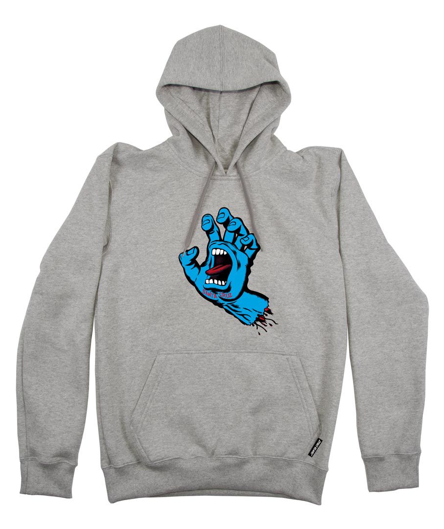 Moletom Santa Cruz Screaming Hand Cinza
