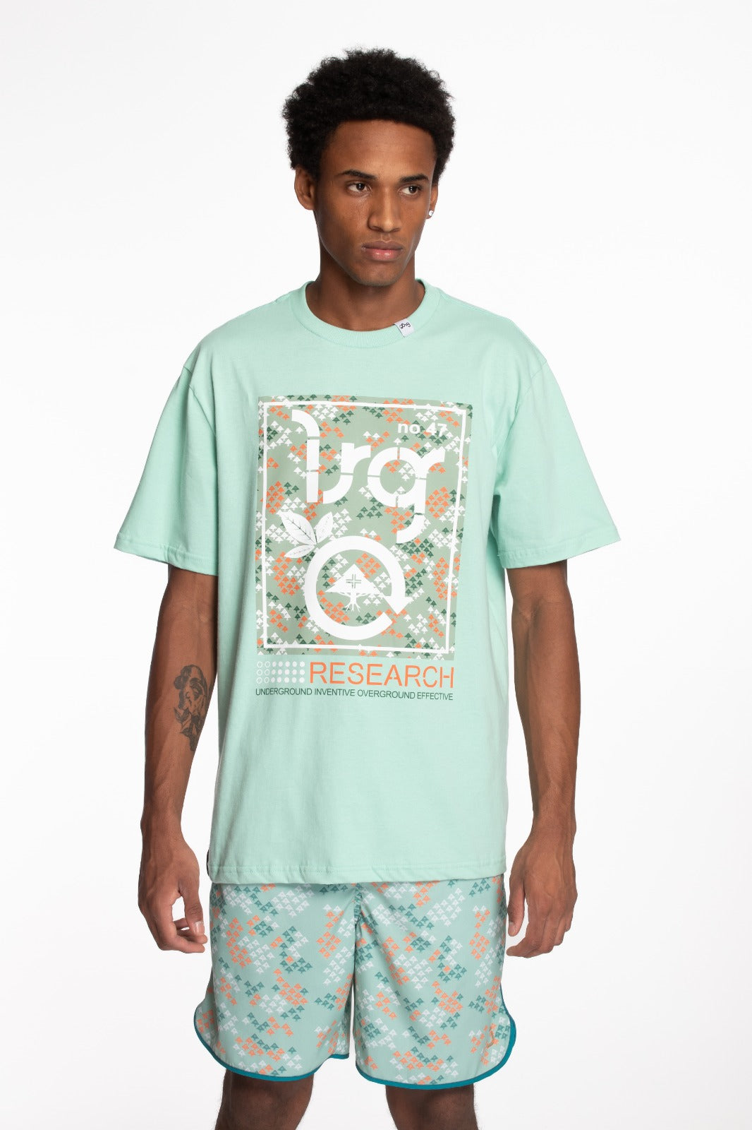 Camiseta LRG Plant Leader Box Logo Turquesa