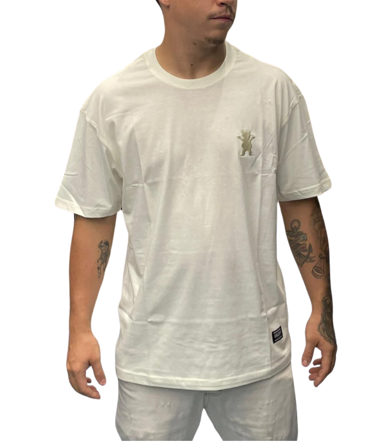 Camiseta Grizzly Mini Og Bear Branco Dourado