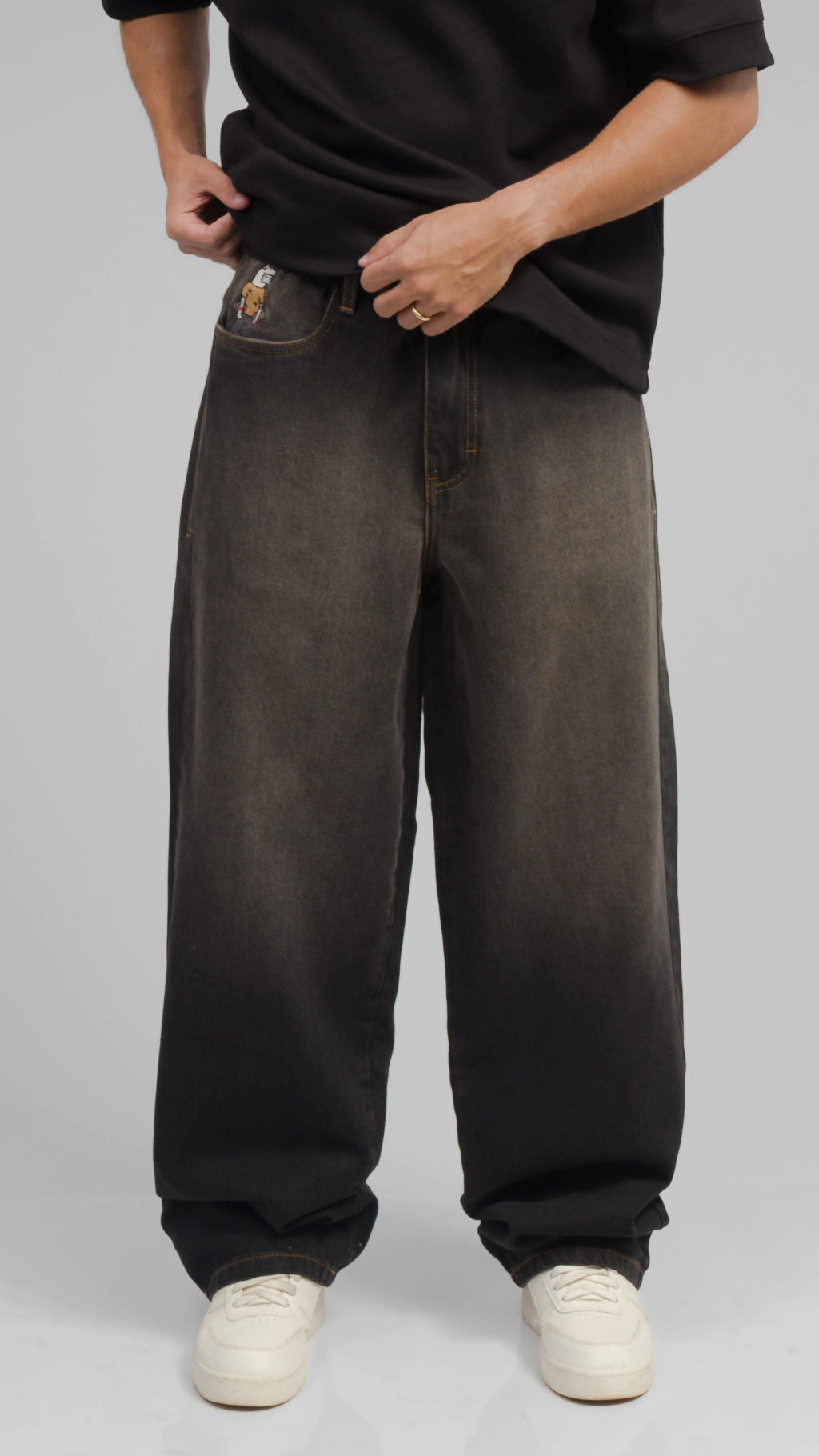 CalçaGuthPantsBaggyDarkSand36