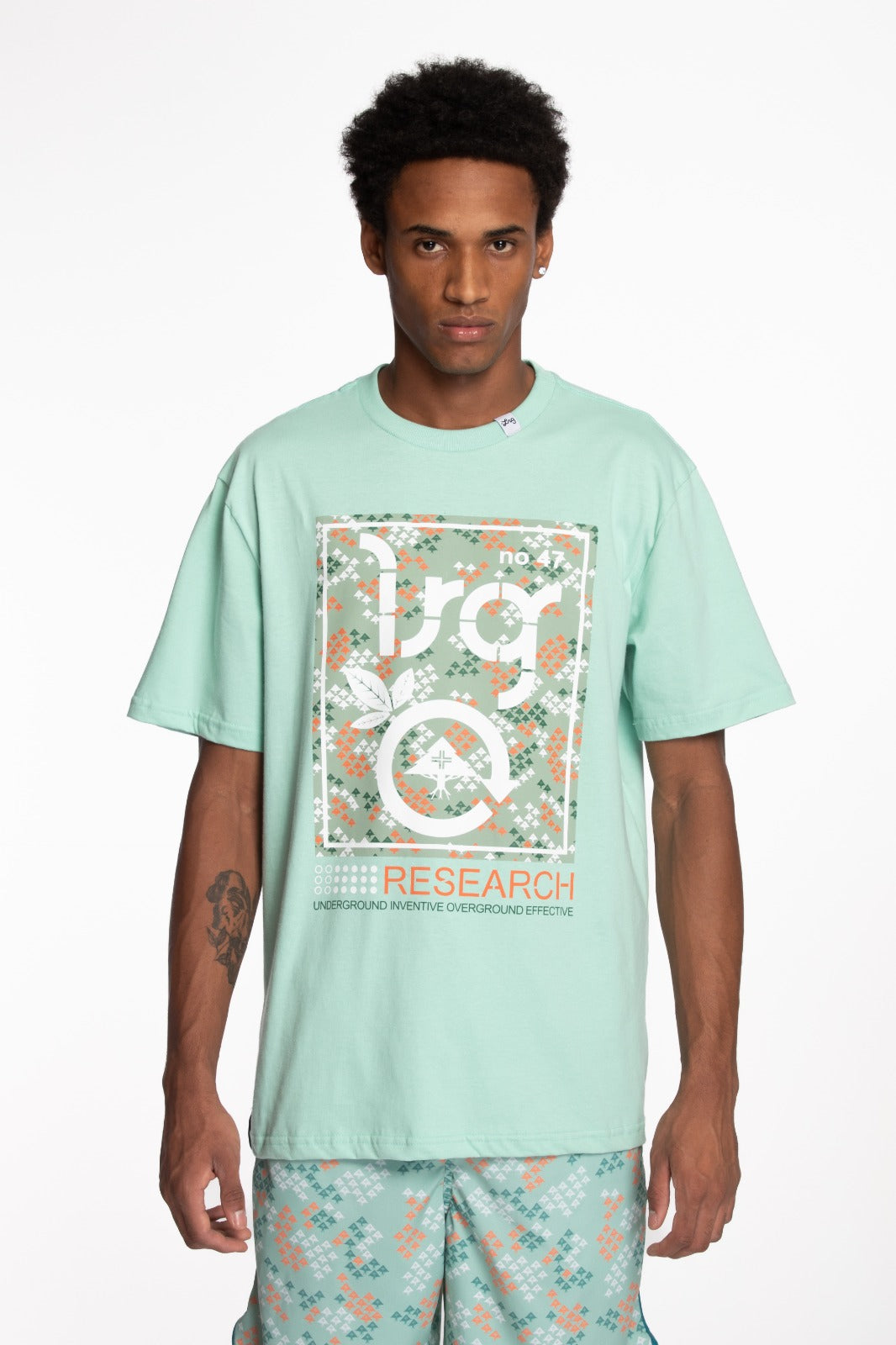 Camiseta LRG Plant Leader Box Logo Turquesa