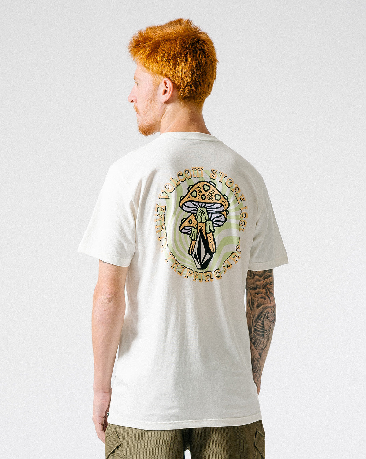 Camiseta Volcom Slim Psychike Off White