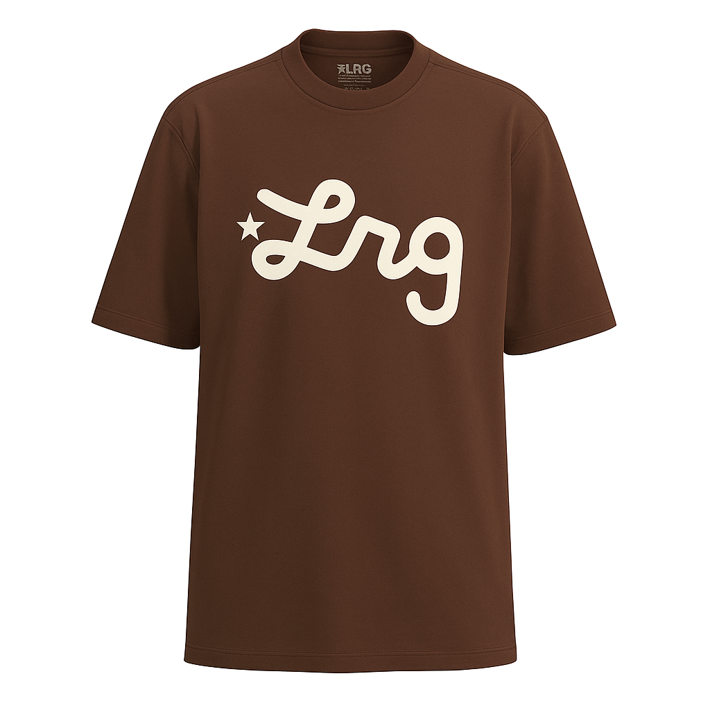 CamisetaLrgWesternScriptMarromGG