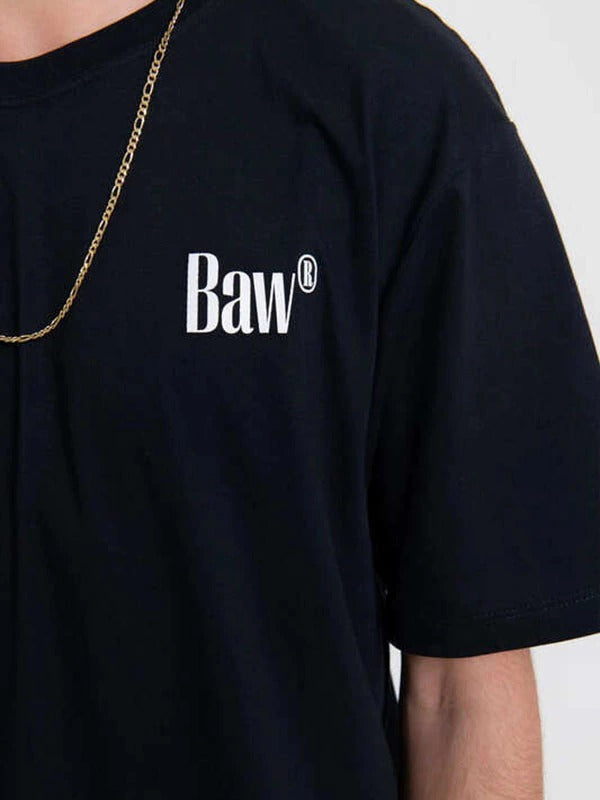 Camiseta Baw Regular Serif Preto