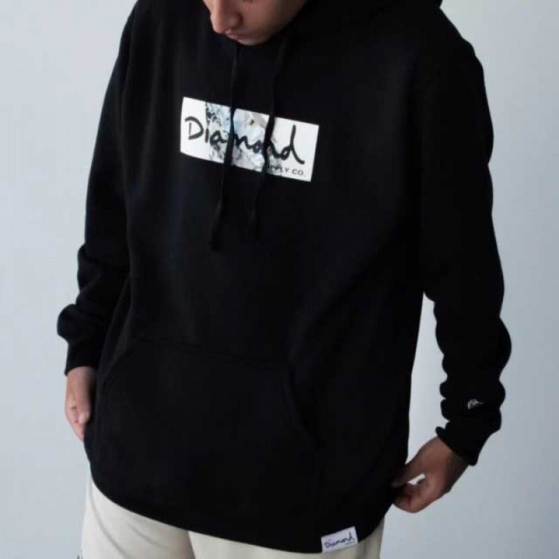 Moletom Diamond Clear Box Logo Hoodie Preto