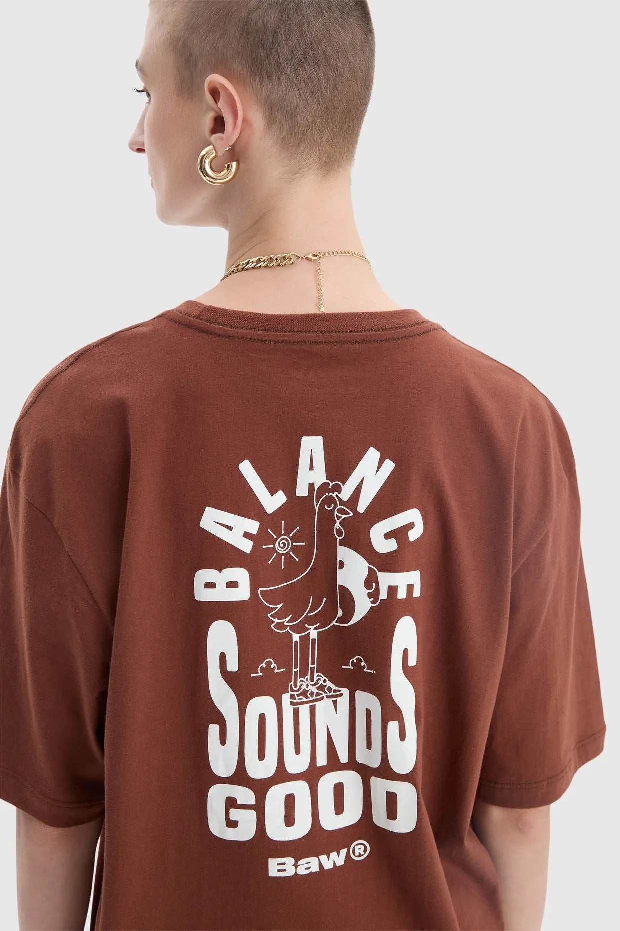Camiseta Baw Good Sounds Marrom