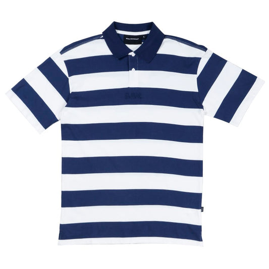 Camiseta Baw Polo Listrada Bordado Azul