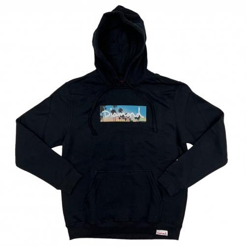 Moletom Diamond Palm Trees Box Logo Hoodie Preto