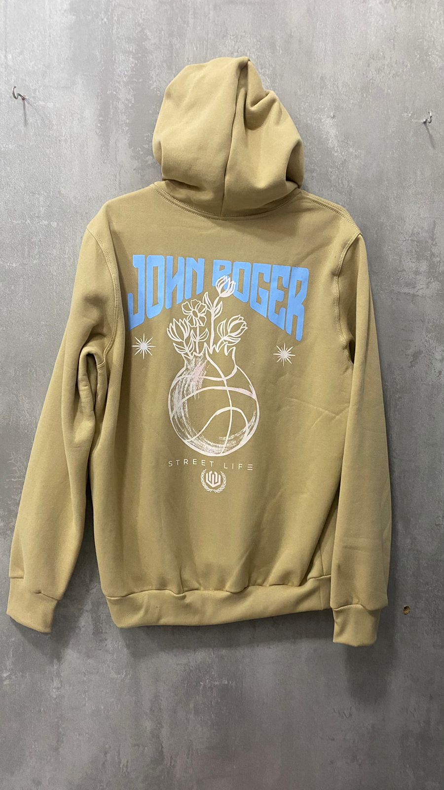 Moletom John Roger Basket e Flowers Bege