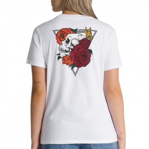 Camiseta Vans Feminina Bloom Skull Branca