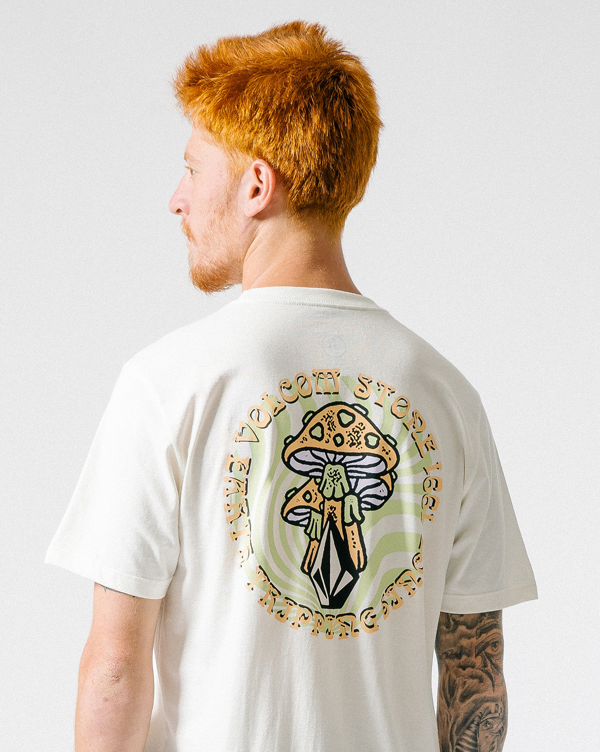 Camiseta Volcom Slim Psychike Off White