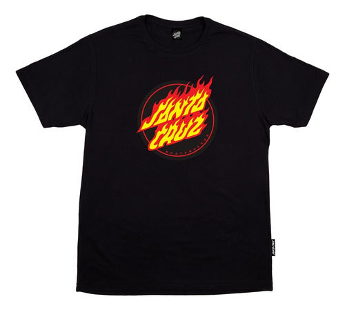 Camiseta Santa Cruz Flaming Dot Front