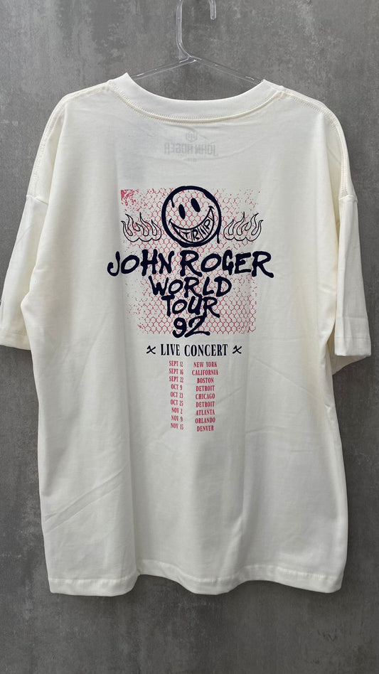 Camiseta John Roger Malhão World Tour Off White