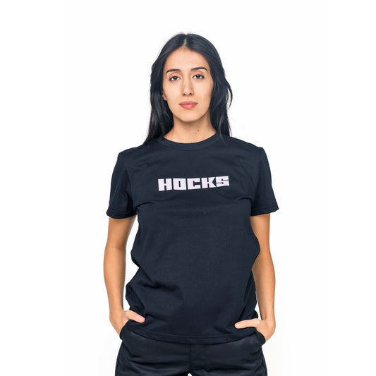 Camiseta Hocks Feminina Lettering Preta