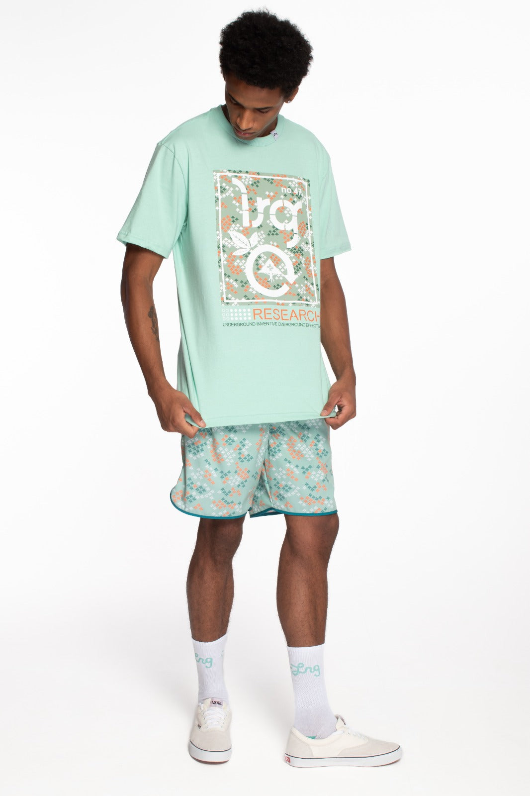 Camiseta LRG Plant Leader Box Logo Turquesa