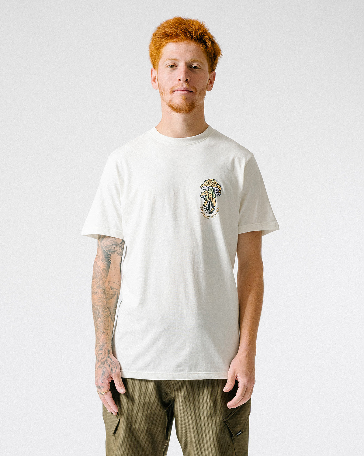 Camiseta Volcom Slim Psychike Off White
