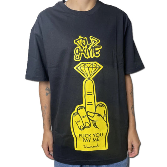 Camiseta Diamond Fuck You Pay Mee Tee Preto
