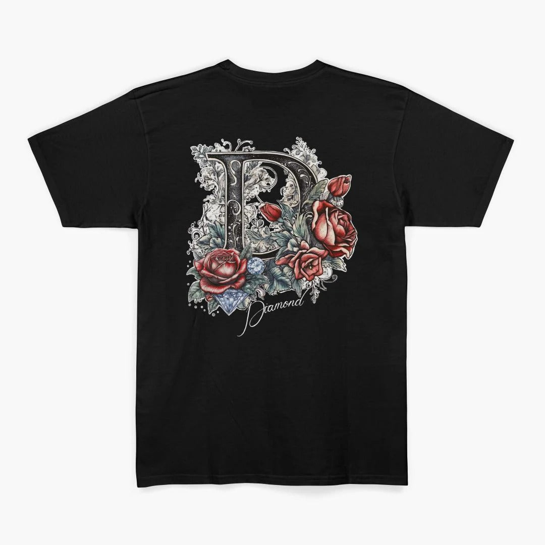 Camiseta Diamond D Roses Preto